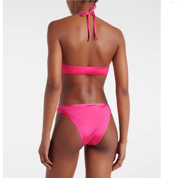 BALMAIN**BARBIE Fuscia Pink w/Strass Crystal Logo Bikini Set***F36;Sm. $545 - Picture 8 of 11